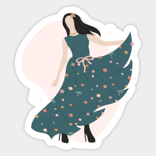 My Little Green Dress Sticker